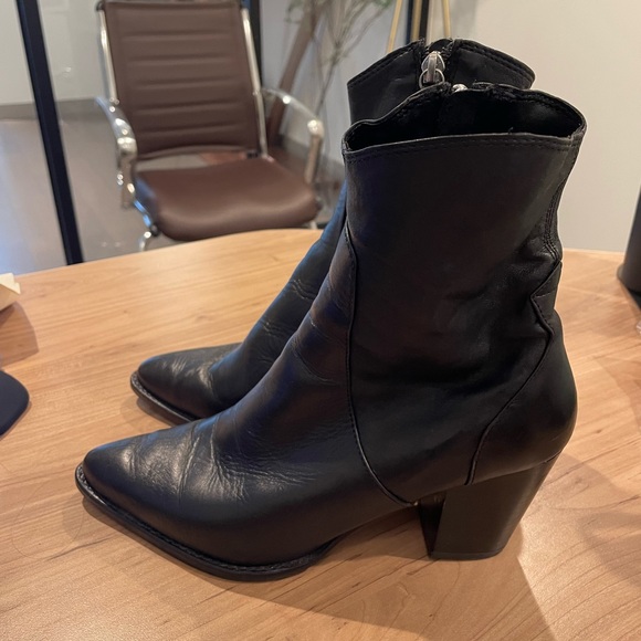 Zara black ankle boot bootie - Picture 7 of 9